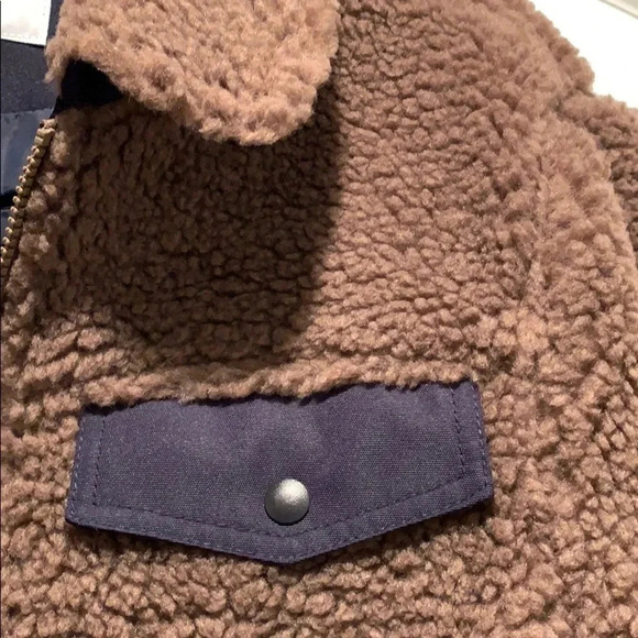 Goodfellow & Co Fleece Sherpa Jacket Mocha Brown Men’s Size Medium New - Picture 4 of 11